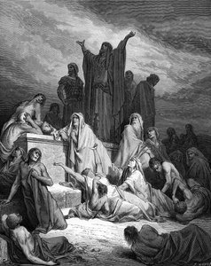 Plage von Jerusalem, Gravur von Doré - Bibel von Gustave Dore