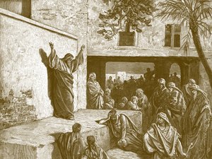 Prophet Micha, Gravur von Gustave Doré - Bibel