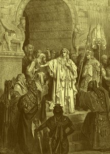 Königin Vashti, Gravur von Doré - Bibel