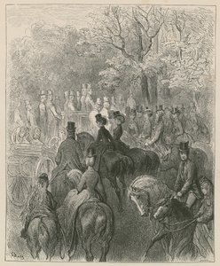 Rotten Row, Hyde Park, London von Gustave Dore