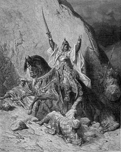 Saladin (1138-1193) (Salah al-Din Yusuf al-Ayyubi (al-Ayyubi). Gravur von Gustave Doré. 19. Jahrhundert. von Gustave Dore