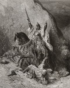Saladin Yusuf (gest. 1173) Sultan während des Zweiten Kreuzzugs, Illustration aus 