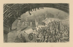Zuschauer beobachten ein Bootsrennen von Gustave Dore