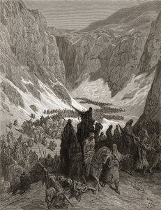 Die christliche Armee in den Bergen von Judäa, Illustration aus 