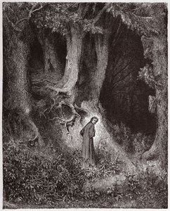 Die Göttliche Komödie (La Divina Commedia), Inferno, Gesang 1: Dante im wilden Wald - von Dante Alighieri (1265-1321) - Illustration von Gustave Doré (1832-1883) von Gustave Dore