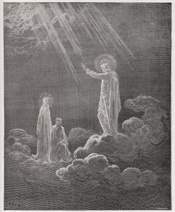 Die Göttliche Komödie, Paradiso, Gesang 8: Karl Martell spricht zu Dante und Beatrice (Illustration von Gustave Doré) von Gustave Dore