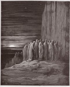 Die Göttliche Komödie, Purgatorio, Gesang 18: Die Menge der Faulen (Illustration von Gustave Doré)