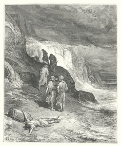 Die Fabeln von La Fontaine: Jupiter und der Reisende (Gravur) von Gustave Dore