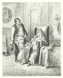 Die Fabeln von La Fontaine: Der Schuster und der Bankier (Gravur) von Gustave Dore