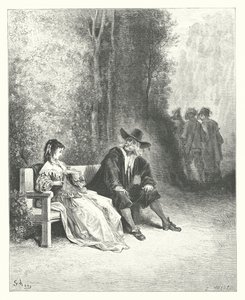 Die Fabeln von La Fontaine: Die Jungfrau (Stich) von Gustave Dore