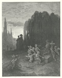 Die Fabeln von La Fontaine: Die junge Witwe von Gustave Dore