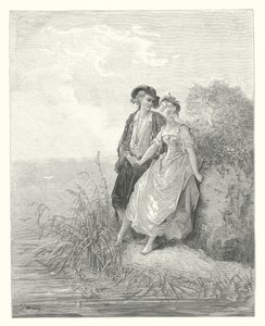 Die Fabeln von La Fontaine: Tircis und Amaranth von Gustave Dore