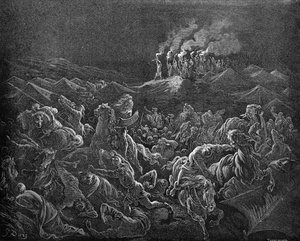 Die Midianiter in die Flucht geschlagen - Bibel
