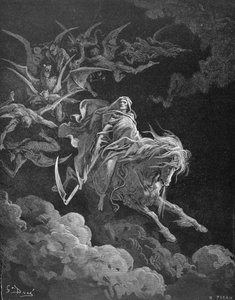 Die Vision des Todes (gestochen von Heliodore Joseph Pisan, ca. 1868) von Gustave Dore