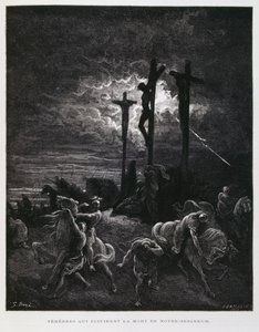 Die Kreuzigung Christi, Illustration aus der Dore-Bibel von Gustave Dore