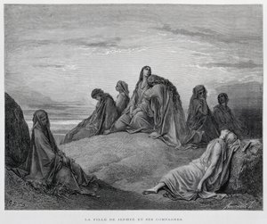 Die Töchter von Jephta, Illustration aus der Dore-Bibel von Gustave Dore