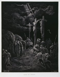 Der Tod Christi am Kreuz, Illustration aus der Dore-Bibel von Gustave Dore
