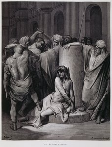Die Geißelung Christi; Illustration aus der Dore-Bibel