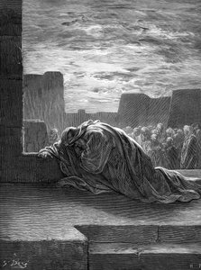 Der Prophet Esra betet, von Gustave Doré von Gustave Dore