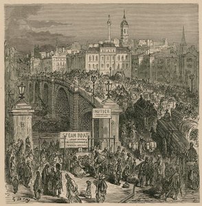Verkehr auf der London Bridge von Gustave Dore