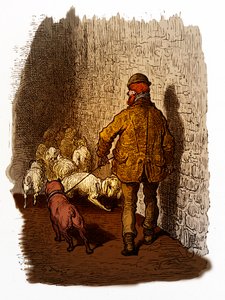 Londoner Docks im viktorianischen Zeitalter (Stich)