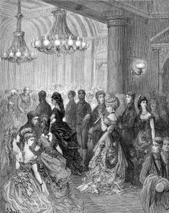Viktorianischer Ball im Mansion House, London, Gravur von Gustave Doré