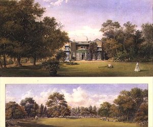 Zwei Ansichten des Old Grove House, Middlesex von Gustave Ellinthorpe Sintzenich