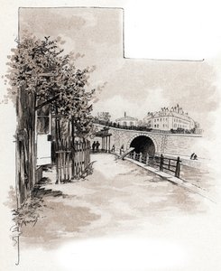 Zollamt am Quai de Valmy, Kanal Saint-Martin, Paris von Gustave Fraipont