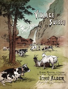 Bauernhof in der Schweiz. (Gravur, ca. 1910)
