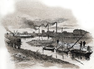 Ivry-sur-Seine, Holzflöße auf der Seine