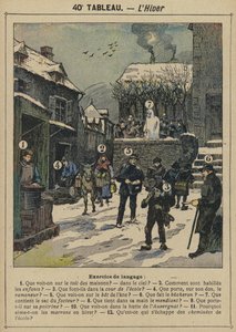 Der Winter (Farblithografie) von Gustave Fraipont