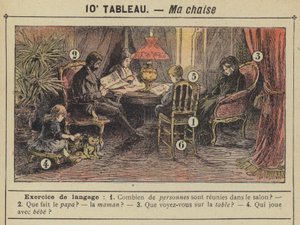 Mein Stuhl (Farblithografie) von Gustave Fraipont