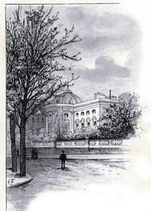 Ansicht des Palastes der Ehrenlegion (Hotel de Salm) in Paris von Gustave Fraipont