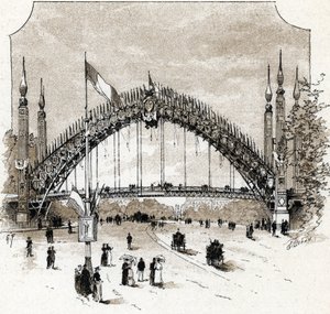 Ansicht der Fußgängerbrücke Pont de l