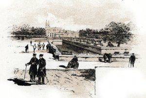 Ansicht des Kriegsveteranenkrankenhauses des Hôtel des Invalides, Paris. Zeichnung von Gustave Fraipont (1849-1923) aus Saint-Juirs von Gustave Fraipont