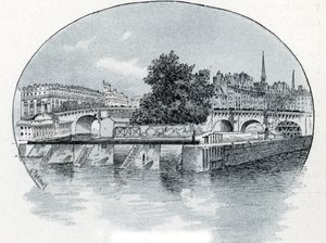 Ansicht der Schleuse der Monnaie, vor dem Hotel des Monnaie in Paris von Gustave Fraipont