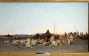 Abendgebet in der Sahara Detail. Gemälde von Gustave Achille Guillaumet (1840-1887) 1863 Paris, Musée d