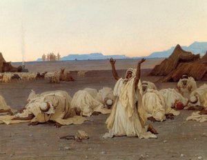 Abendgebet in der Sahara (Detail des Tuareg-Lagers) von Gustave Guillaumet