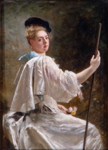 Dame mit einem Stab von Gustave Jacquet