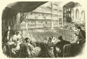 Eine Galavorstellung in der Oper (Gravur) von Gustave Janet