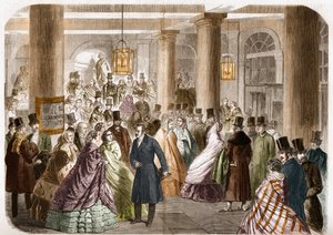 Das italienische Theater (Salle Ventadour) wurde 1858 in Paris eröffnet. Zeichnung von Gustave Janet, Gravur von Jahyer von Gustave Janet