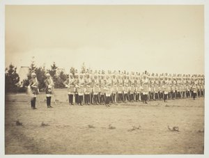 Ohne Titel [Soldaten auf Parade], 1857