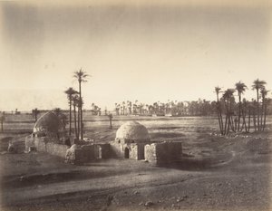 Ansicht der Ebene von Theben vom Tempel von Karnak aus