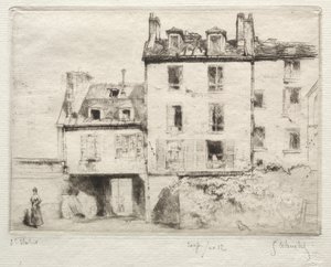 La rue Lacépède: der Hof des Aciereur Cottens von Gustave Leheutre