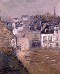 Feiner Regen, Pont Aven, ca. 1922 von Gustave Loiseau