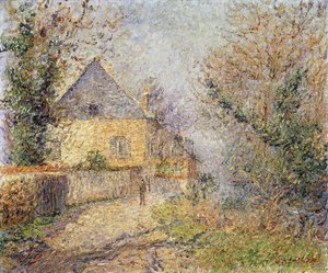 Häuser am Ufer der Eure, Louviers, 1902