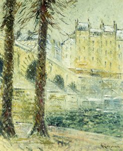 Die Pont Marie im Schnee, ca. 1926