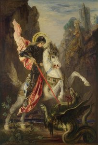 Der Heilige Georg und der Drache. 1889-90 von Gustave Moreau