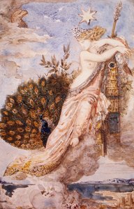 Pfau, der sich bei Juno beschwert, von Gustave Moreau (1826-1898)