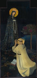 Unsere Liebe Frau empfängt den Rosenkranz von Sankt Dominikus